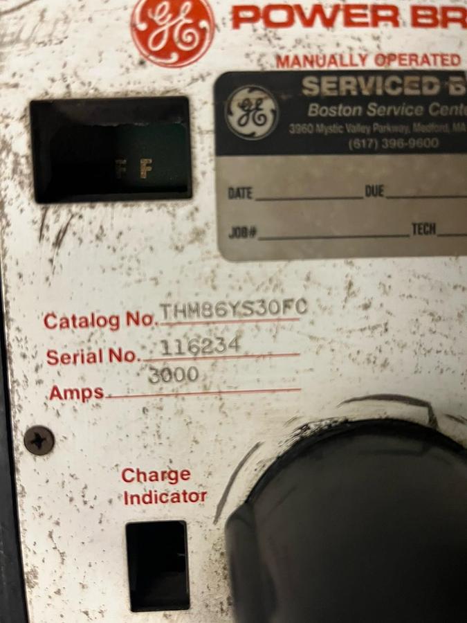 Used GE,THM86YS30FC,POWER BREAK CIRCUIT BREAKER 3000 AMPS