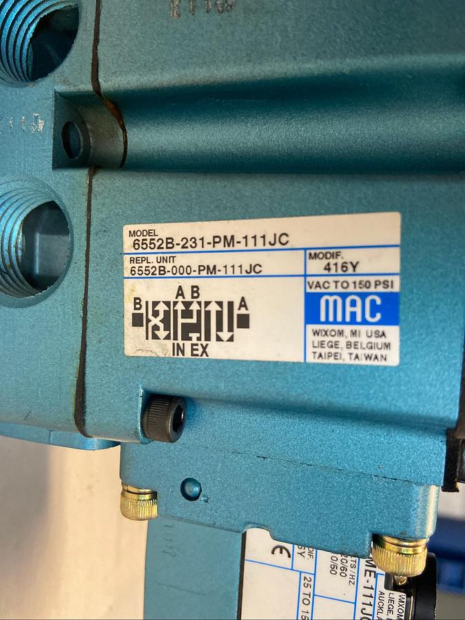 MAC,6552B-231-PM-111JC,Dual Solenoid Valve