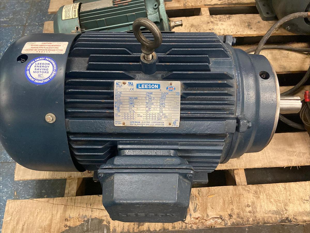 Used Leeson,G150079.60 20HP,Motor 3540RPM 208-230/460V Frame 256TC