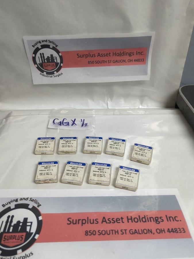 FERRAZ SHAWMUT,GGX-1/2,FAST ACTING 1/2 AMP FUSE LOT OF 45 NOS