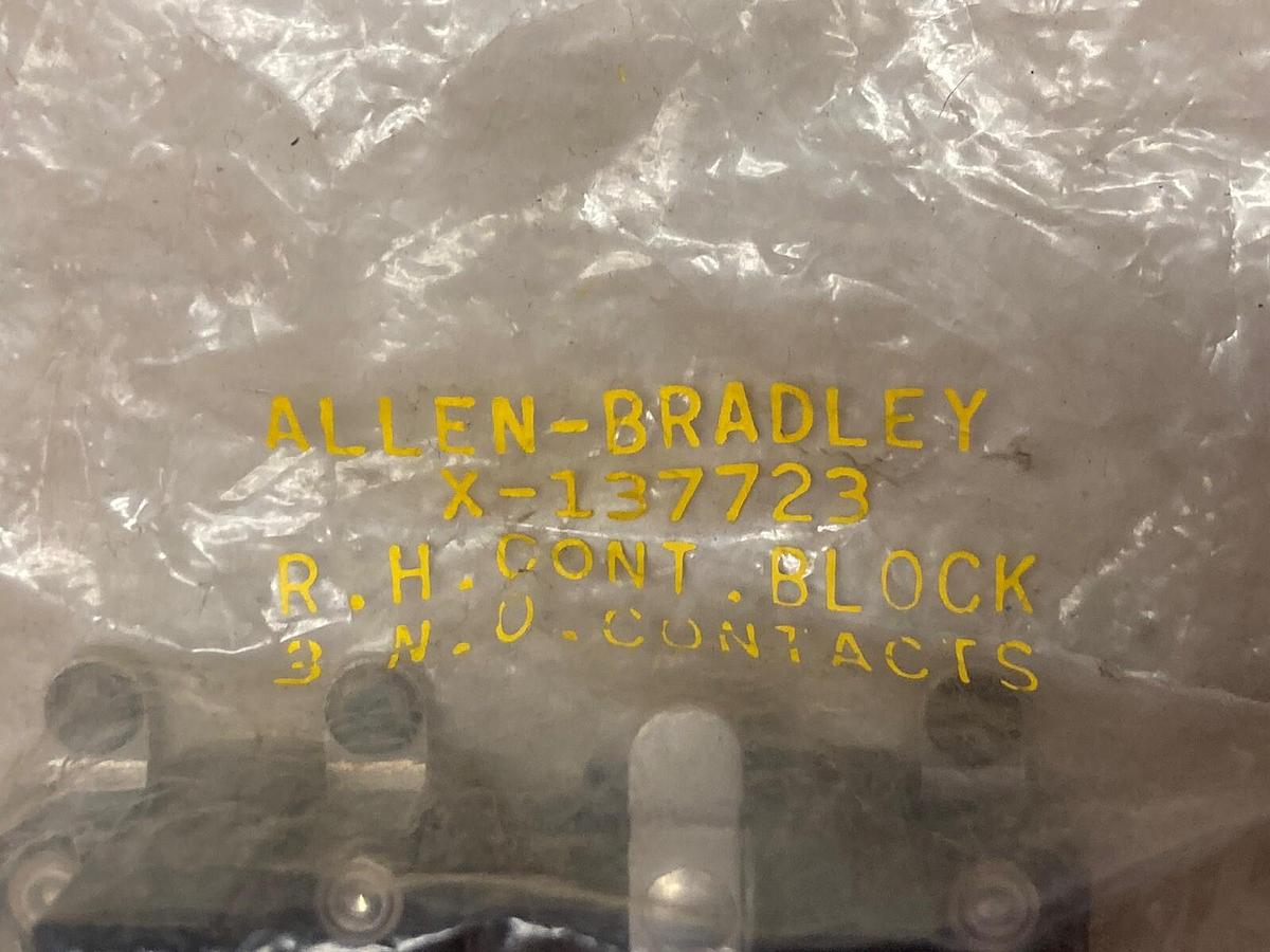 Used Allen Bradley,X-137723,Contact Block Relay