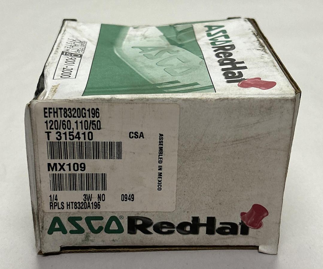 Used ASCO,EFHT8320G196,SOLENOID VALVE 1/4IN NEW