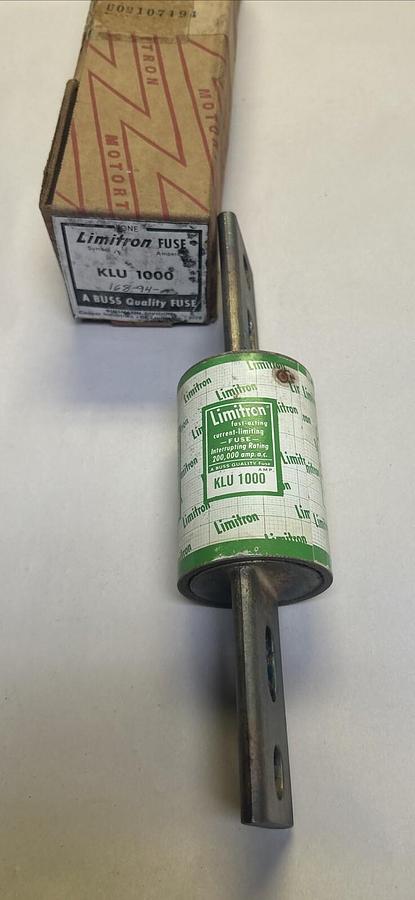 Used BUSSMANN,KLU1000,LIMITRON FUSE 1000A 600V NEW