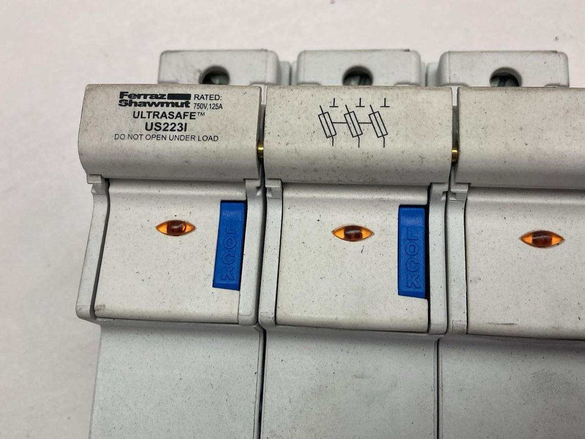 Used Ferraz Shawmut,US2231,Utlrasafe 800Vac 125A 50/100kA