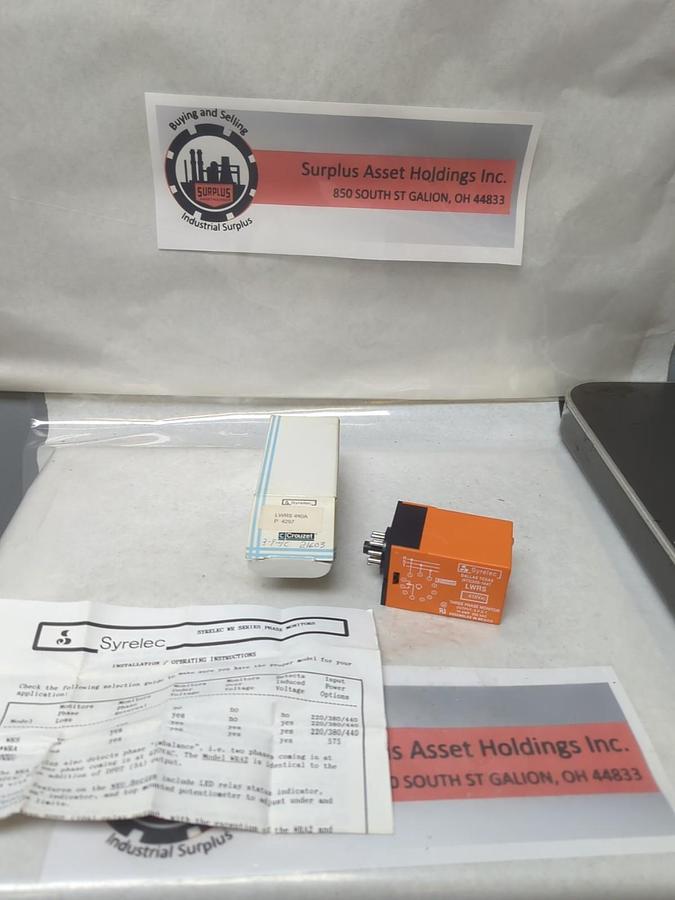 SYRELEC CROUZET,LWRS 440A,PHASE CONTROLLER RELAY 11 PIN NOS
