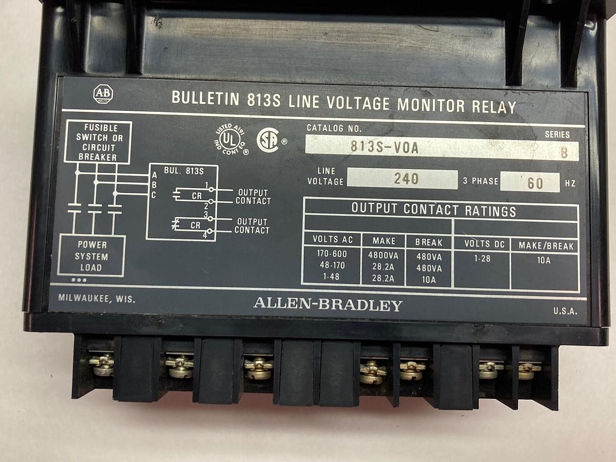 Allen-Bradley,813S-V0A,Line Voltage Monitor Relay Ser B