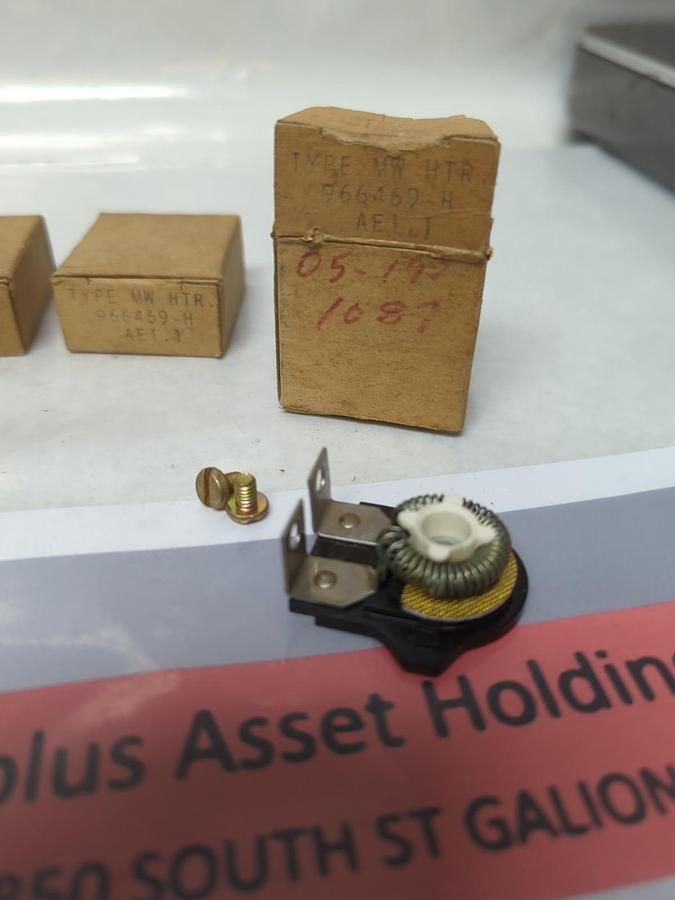 WESTINGHOUSE,966 469-H,TYPE MW OVERLOAD THERMAL HEATER RELAY LOT OF 3 NOS