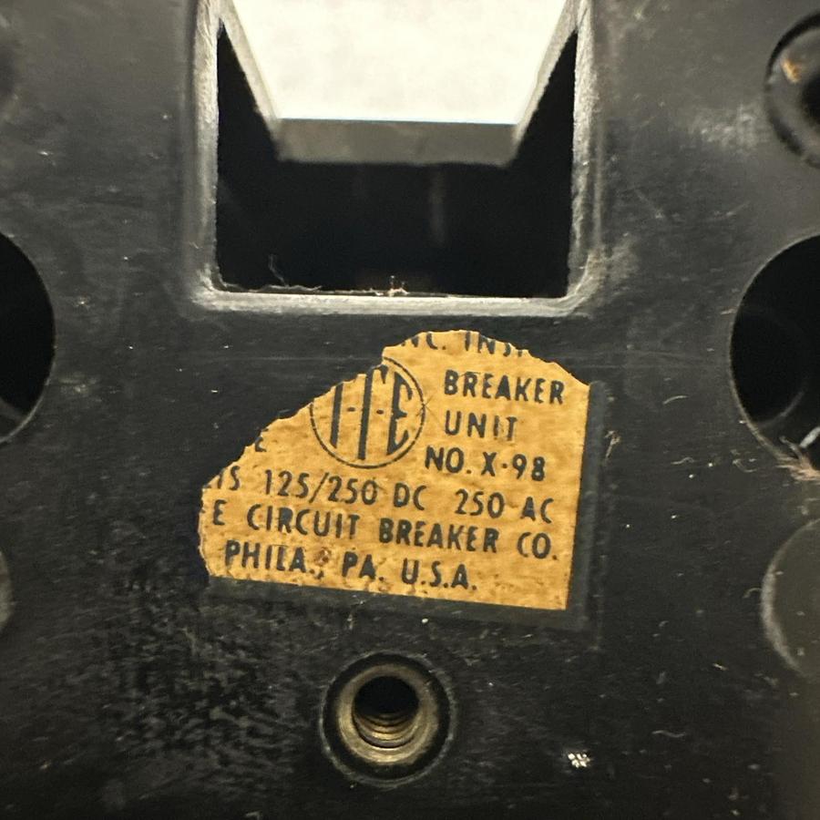 Used ITE,ET1191,15 Amp 3 Pole Circuit Breaker