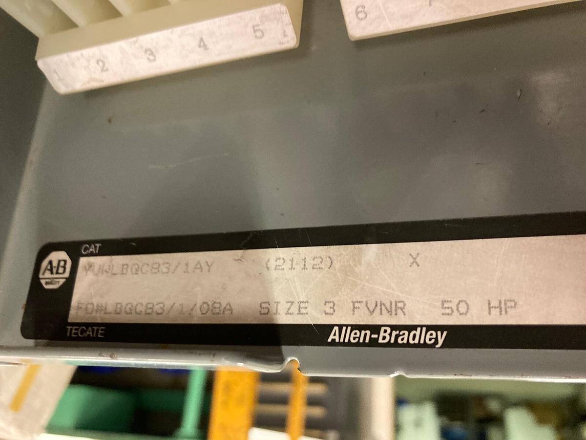 Used Allen-Bradley,2100 2112,Size 3 Fused MCC 32 Inch Starter Feeder Bucket