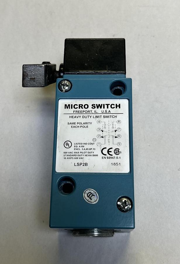 Used HONEYWELL MICRO SWITCH,LSP2B,LIMIT SWITCH