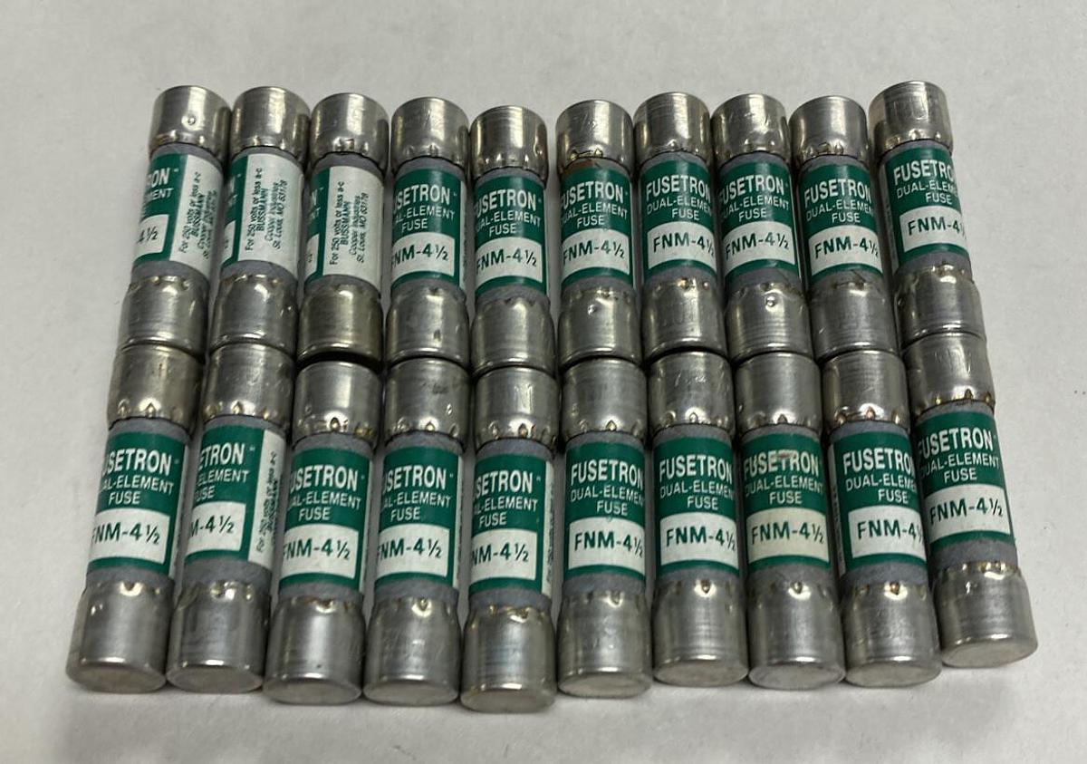 Cooper Bussmann,FNM-4 1/2,Fusetron Fuse Lot Of 20