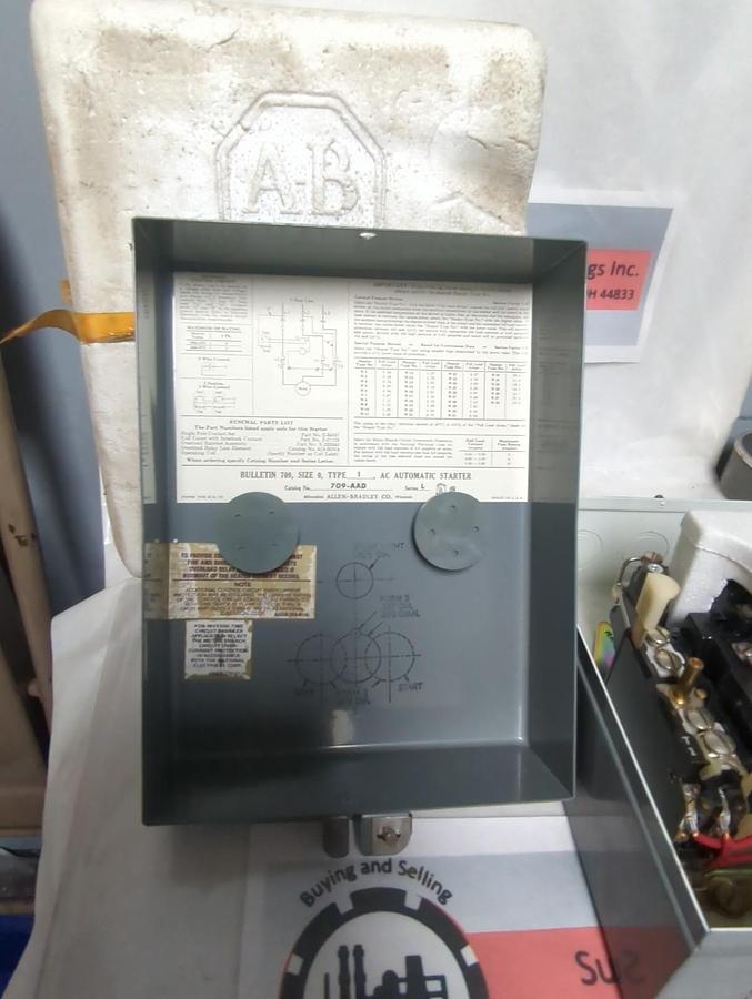 ALLEN BRADLEY,709-AAD,AC AUTOMATIC STARTER TYPE 1 SIZE 0 SERIES L NOS