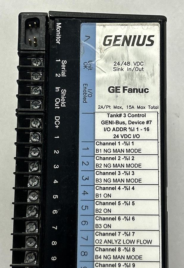 Used GE FANUC,IC660EBD021G,GENIUS BLOCK I/O MODULE