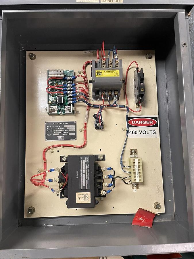 P&H,100E7723-6,CRANE RECTIFIER UNIT 460V 0.5KVA 500VA PRI 460V SEC 115/24V