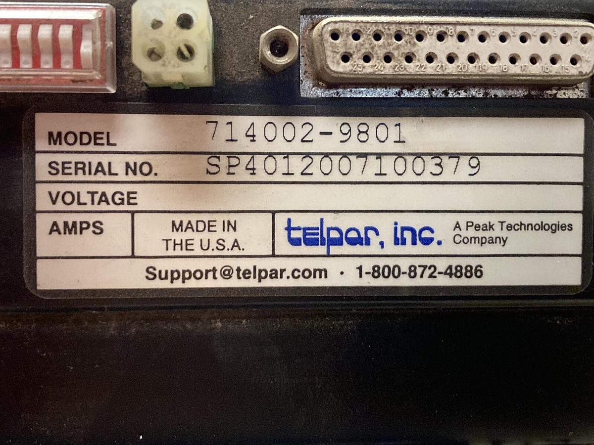 Used Telpar,714002-9801,Thermal Label Printer