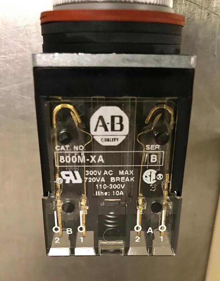 Allen Bradley,800MR-QA24RA,Small Round Illuminated Push Button