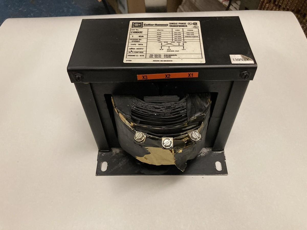 Used Eaton Cutler-Hammer,C1000A3C,Single Phase Transformer