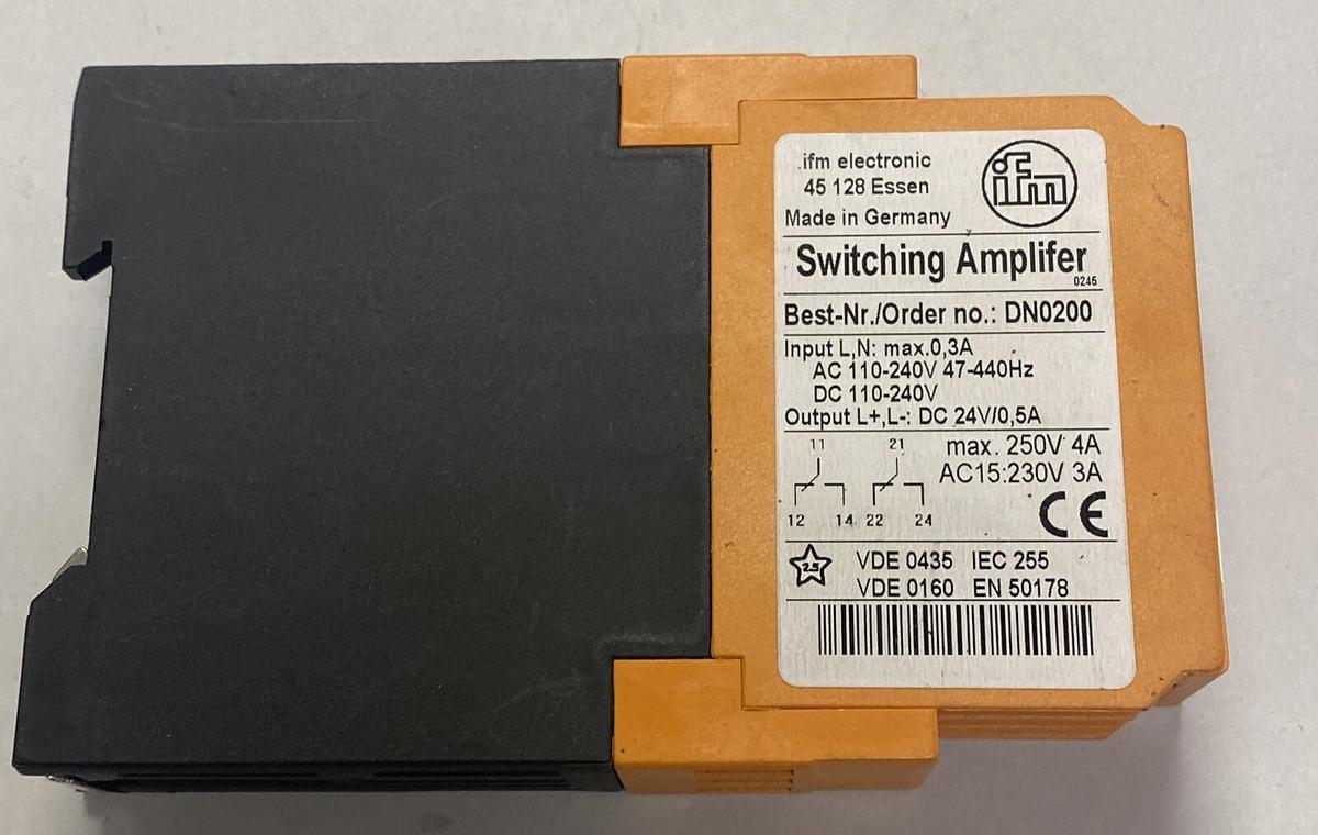 Used EFECTOR,IFM DN0200,SWITCHING AMPLIFER