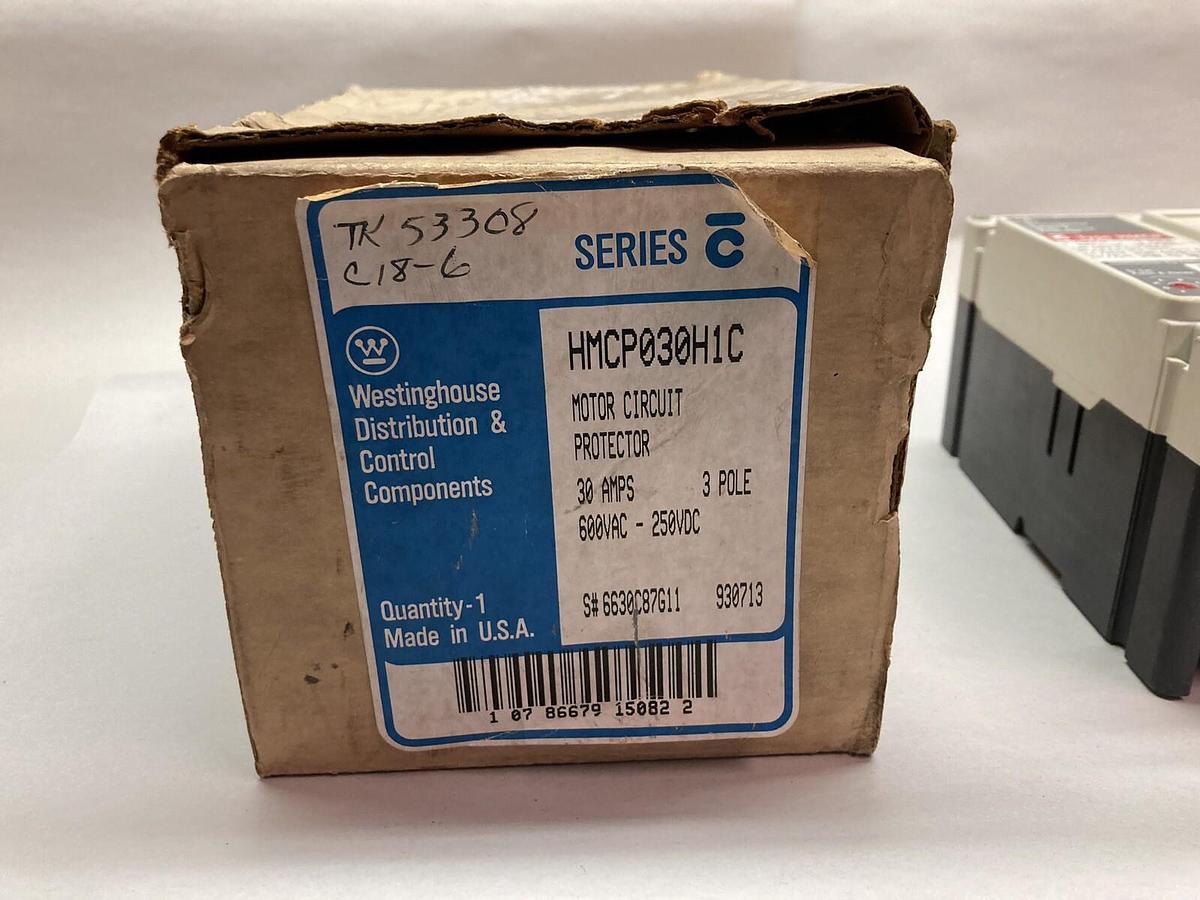 Used Eaton Cutler-Hammer,HMCP030H1C,Circuit Breaker 30A / 600VAC