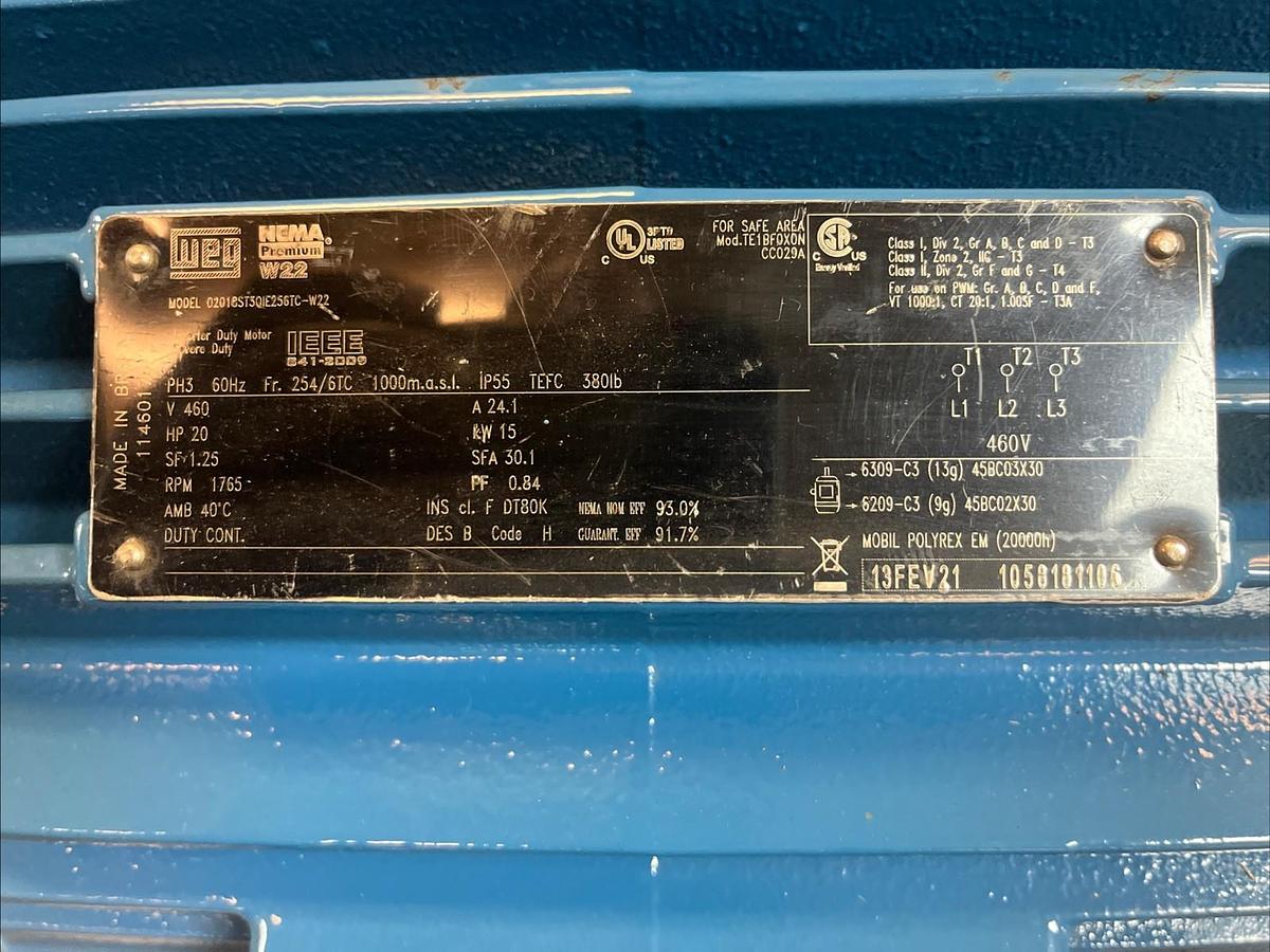 FTI,UC4310,ULTRACHEM 4"X3X10 SEALLESS PLASTIC LINED MAGNETIC CHEMICAL PUMP 20HP