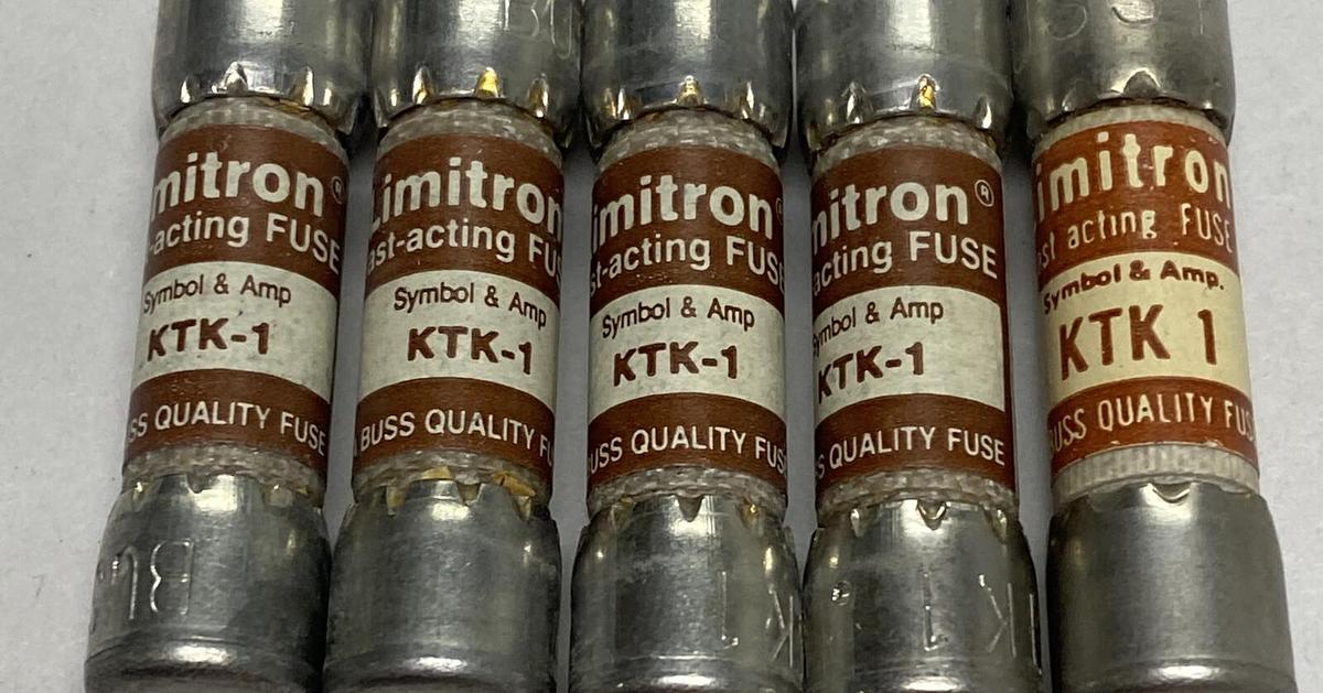 COOPER BUSSMANN,KTK-1,LIMITRON 1 AMP FUSE LOT OF 5 NEW NO BOX