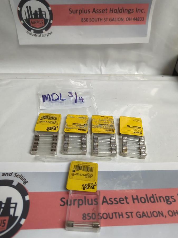 COOPER BUSSMANN,MDL-3/4,3/4 AMP FUSE LOT OF 21 NOS