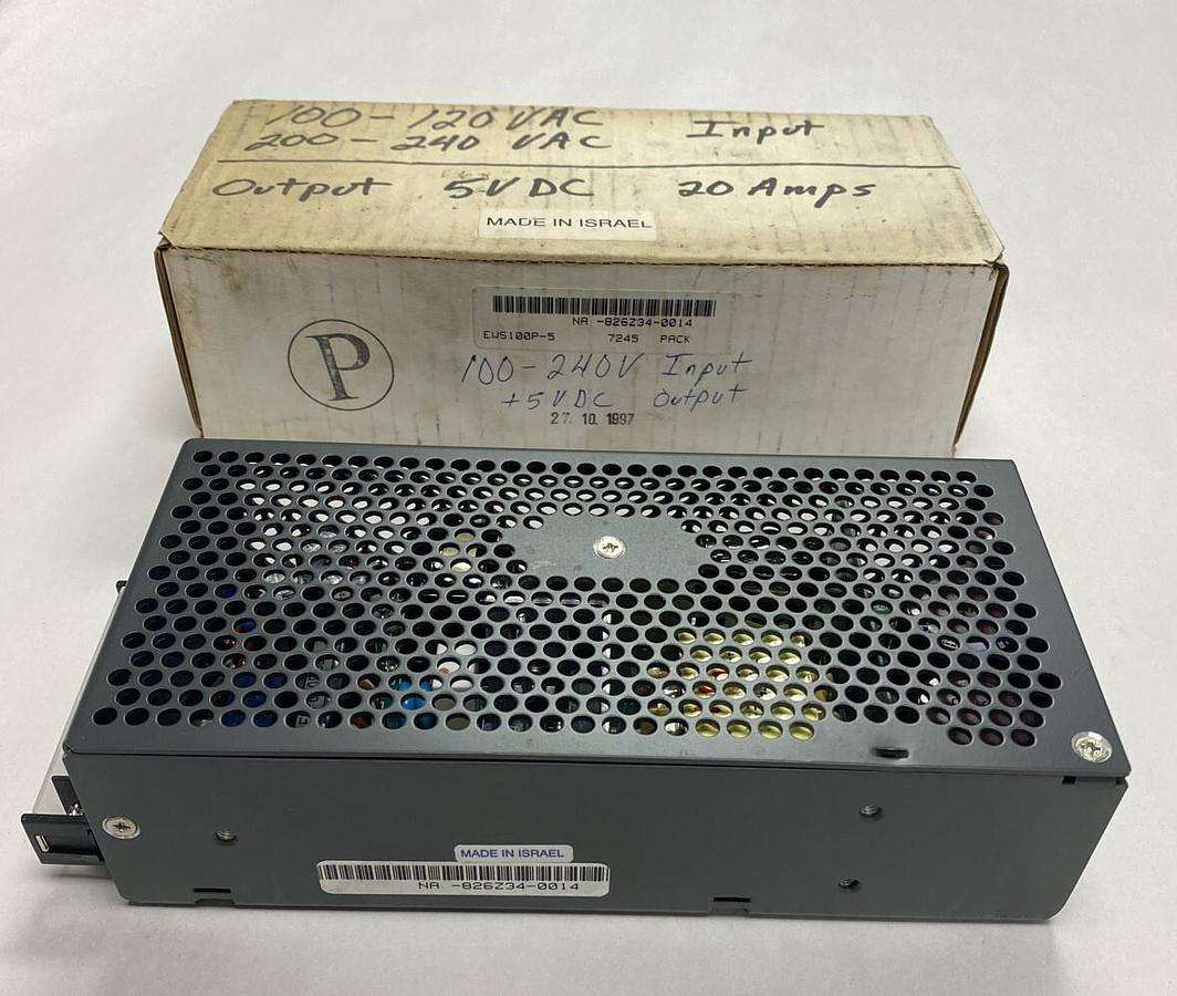 Used Lambda,EWS100P-5,Power Supply Input 100-240VAC Output 5VDC 20Amp