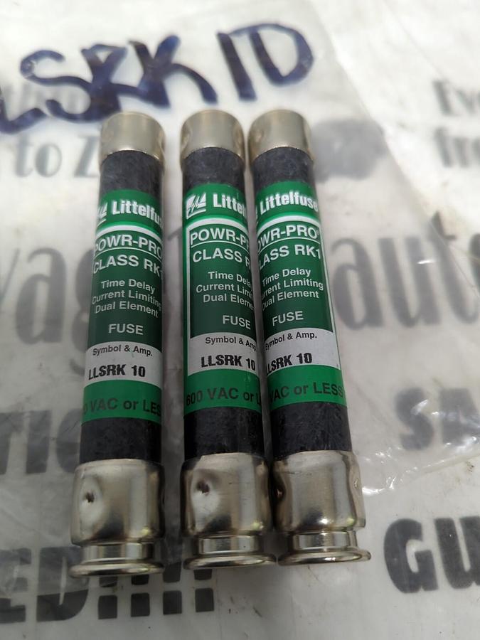 LITTELFUSE,LLSRK 10,POWR-PRO FUSES LOT OF 3 NOS