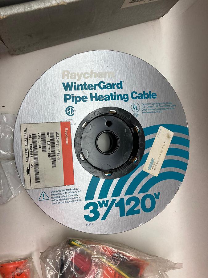 Raychem,H311100,Pipe Heating Cable TruckPak Kit 120V 100'/3W