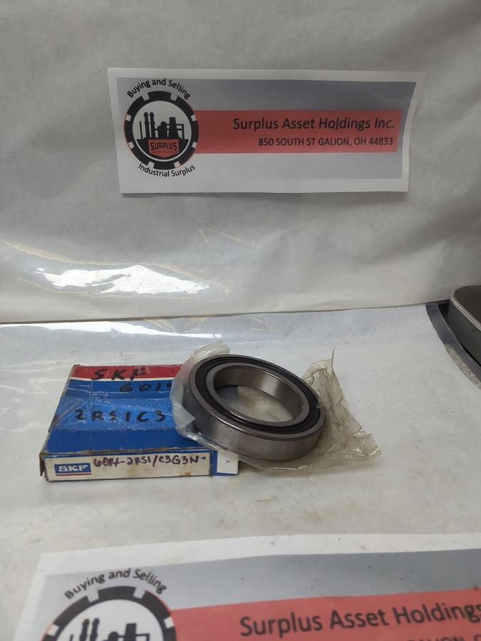 SKF,6014-2RS1/C3G3N,RUBBER SEALED DEEP GEOOVE BALL BEARING NOS