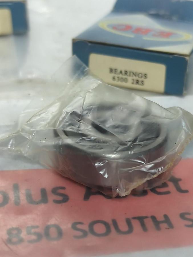 EBC,6300 2RS,RUBBER SEALED BALL BEARING LOT OF 6 NOS