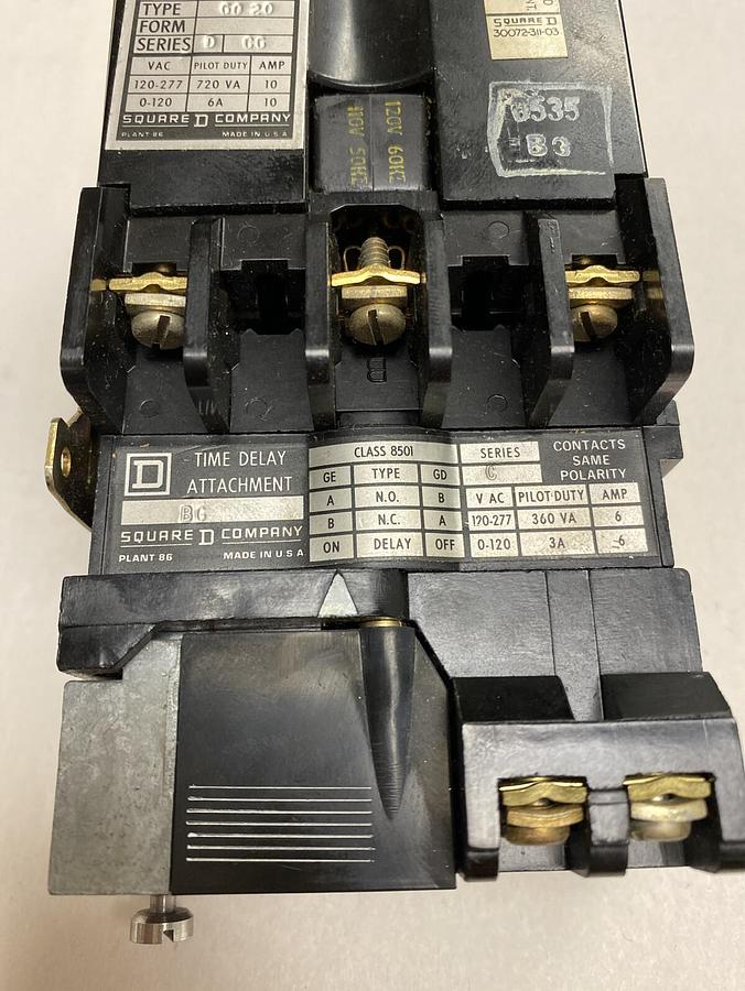 Square D,8501-G020,Control Relay with BG Time Attachment