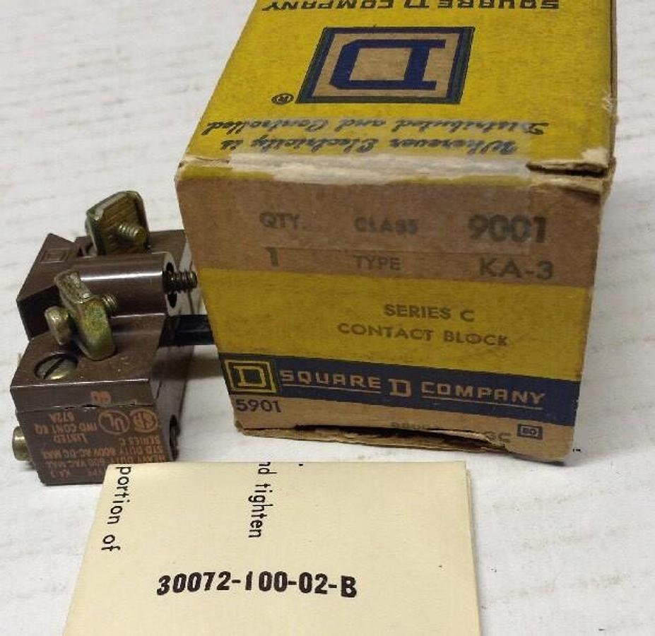 Square D,KA-3,Series C Contact Block
