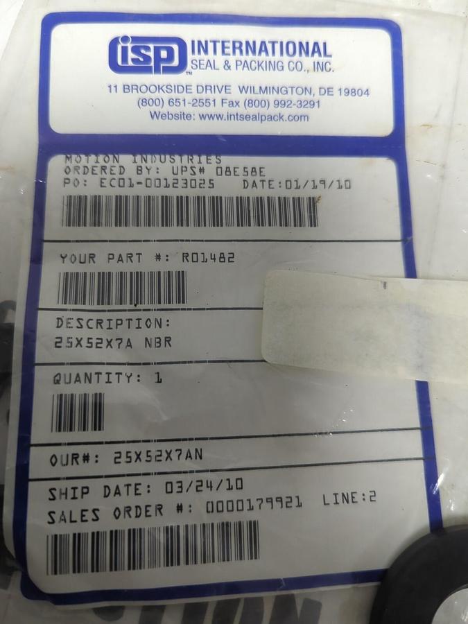 NBR,25X52X7A,OIL SEALS LOT OF 3 NOS