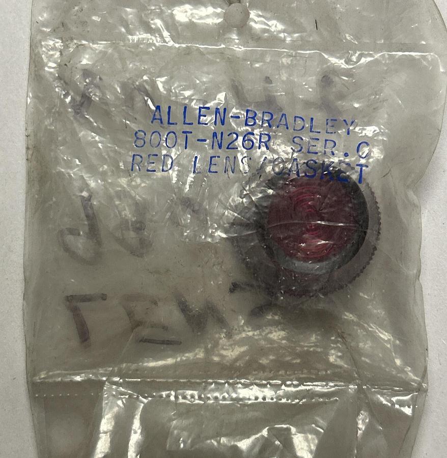ALLEN BRADLEY,800T-N26R,RED LENS LOT OF 2 NEW