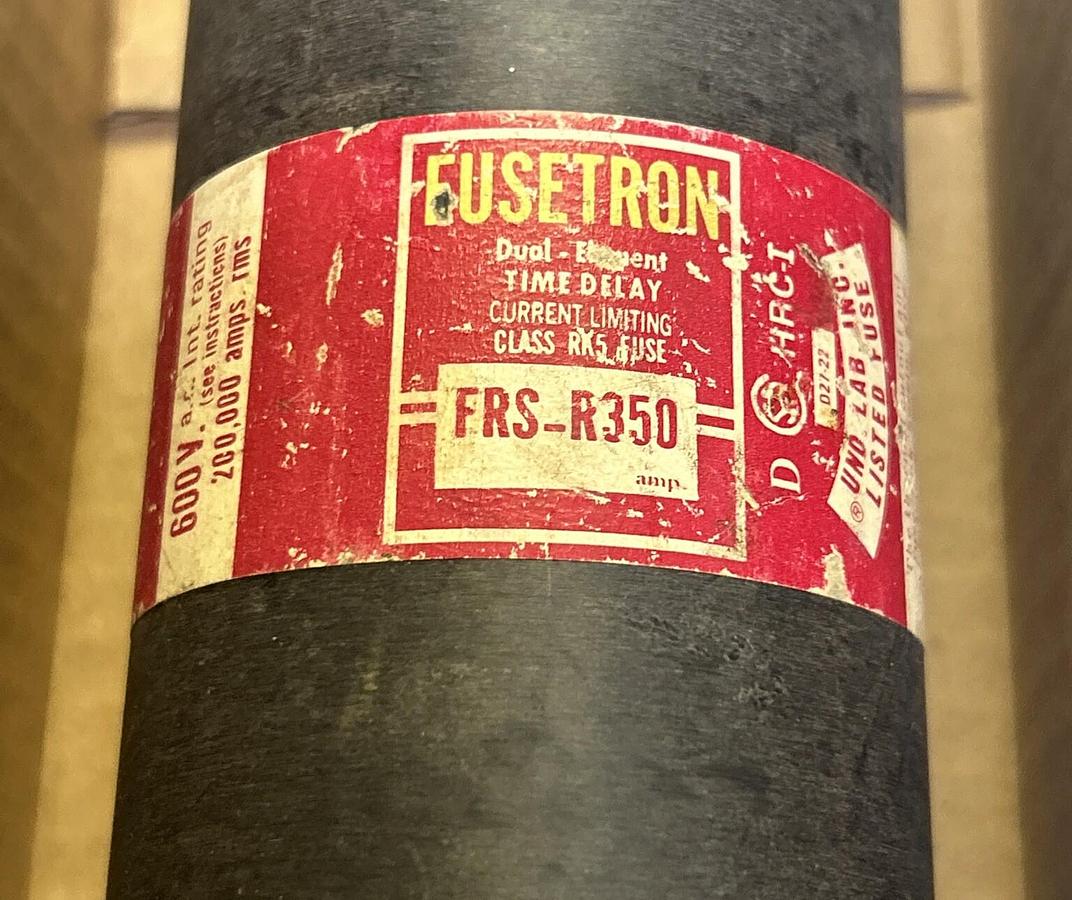 Used BUSSMANN,FRS-R-350,FUSETRON FUSE 350A 600V