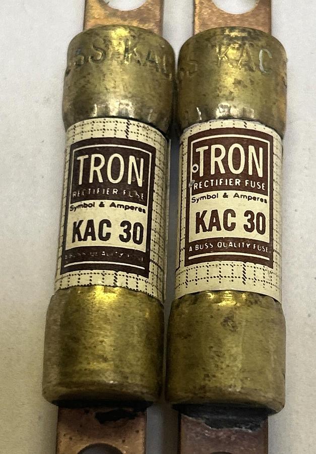 Used BUSSMANN,KA30,TRON FUSE 30A 600V LOT OF 2
