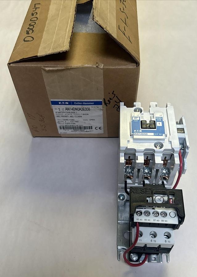EATON CUTLER-HAMMER,AN14DN0A3E008,STARTER SIZE 1 NOS