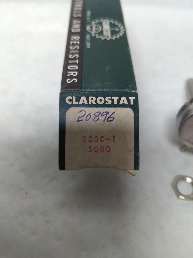 CLAROSTAT,380C-1,POTENTIOMETER 5000 OHMS NOS