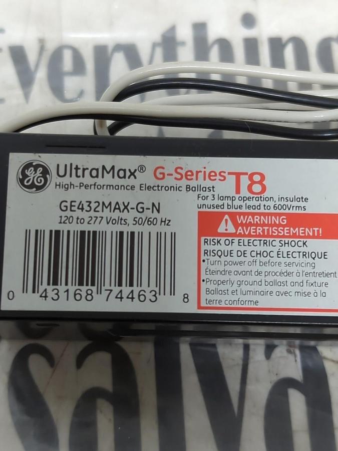 GENERAL ELECTRIC,GE432MAX-G-N  T-8-4N,ELECTRONIC BALLAST NOS
