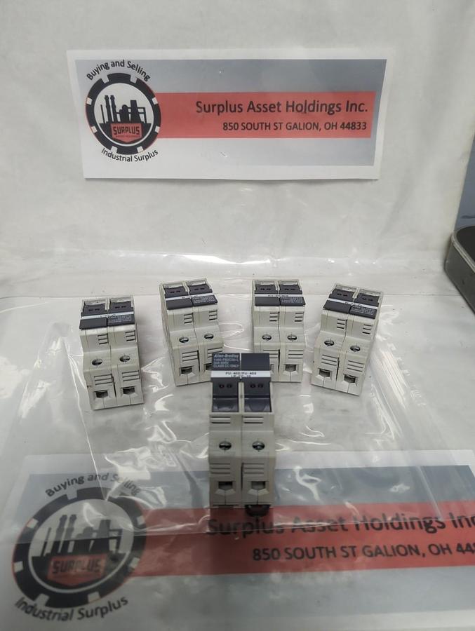 Used ALLEN BRADLEY,1492-FB2C30-L,FUSE HOLDER 30A 600V LOT OF 5 PRE-OWNED
