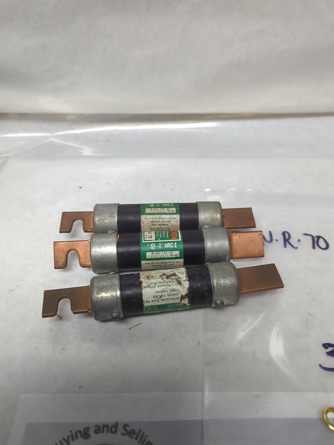 Used COOPER BUSSMANN,FRN-70,FUSETRON 70 AMP FUSE LOT OF 3 PRE-OWNED