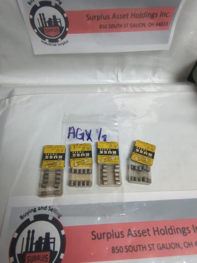 COOPER BUSSMANN,AGX-1/8,1/8 AMP FUSE LOT OF 20 NOS