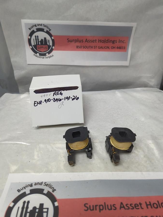 Used AEG,ENR-910-396-191-26,COIL 480V LOT OF 2 PRE-OWNED