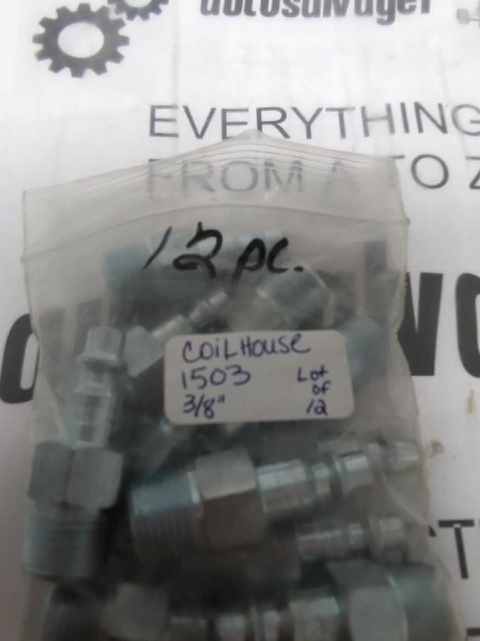 COILHOUSE,1503,3/8 INCH MALE PLUG AIR FITTING LOT OF 12 NOS