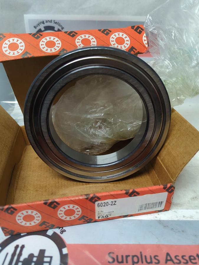 FAG,6020-2Z,DEEP GROOVE BALL BEARING NOS