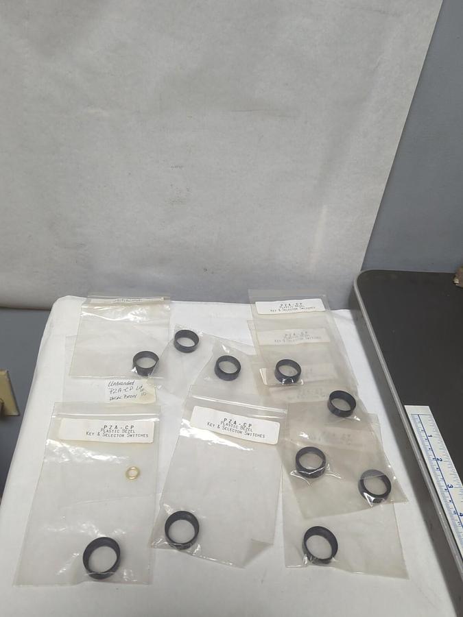 UNBRANDED,PZA-CP,PLASTIC BEZEL FOR KEY & SELECTOR SEITCHES LOT OF 10 NOS