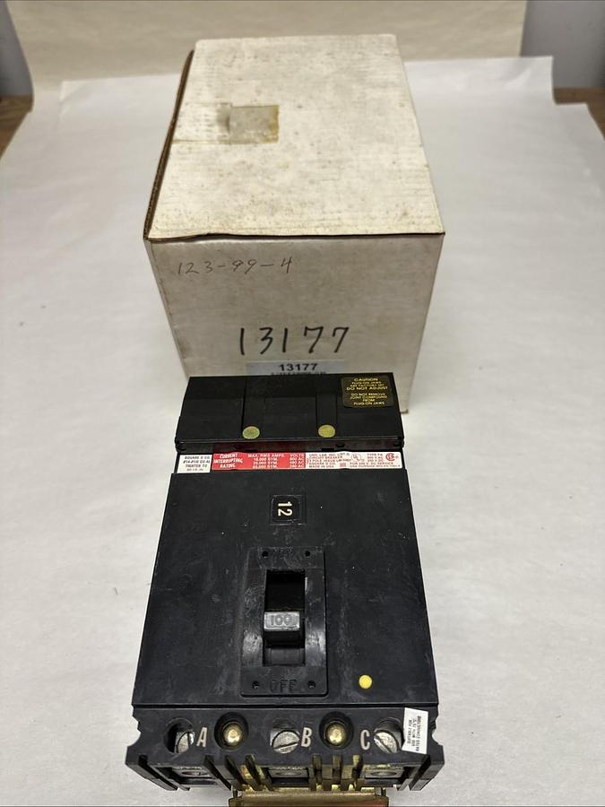 Used Square-D,FH36100,100 Amp 3 Pole 600V