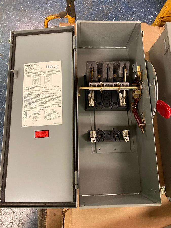 Used Westinghouse,JHFN223,Heavy Duty Disconnect Switch 100A 240AC 250DC