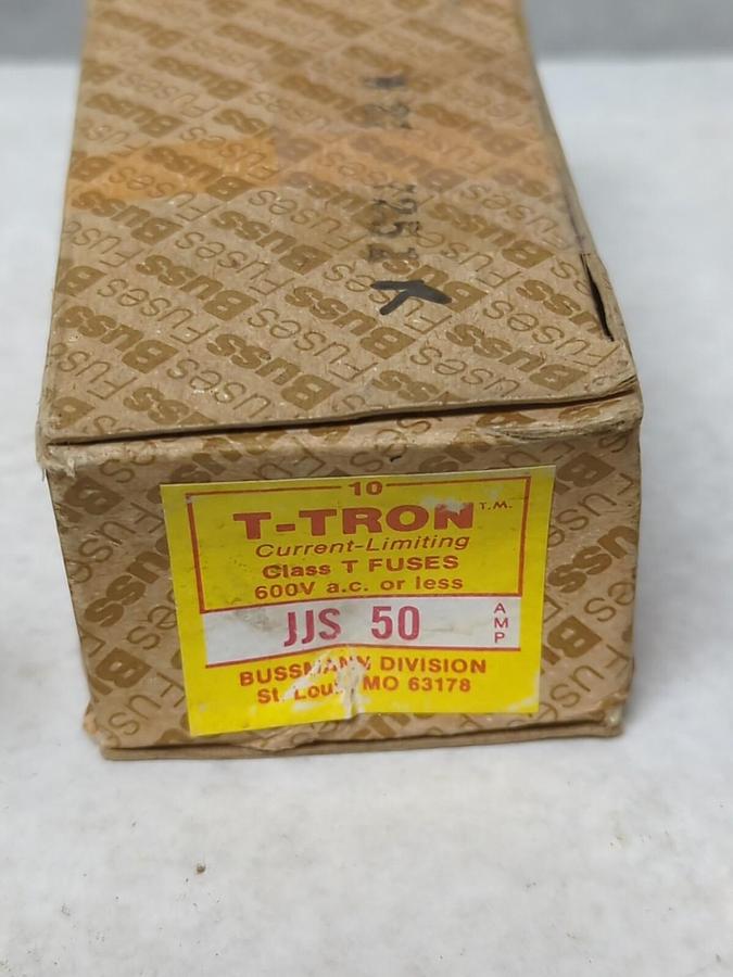 COOPER BUSSMANN,JJS-50,T-TRON CLASS T FUSES BOX OF 10 NOS